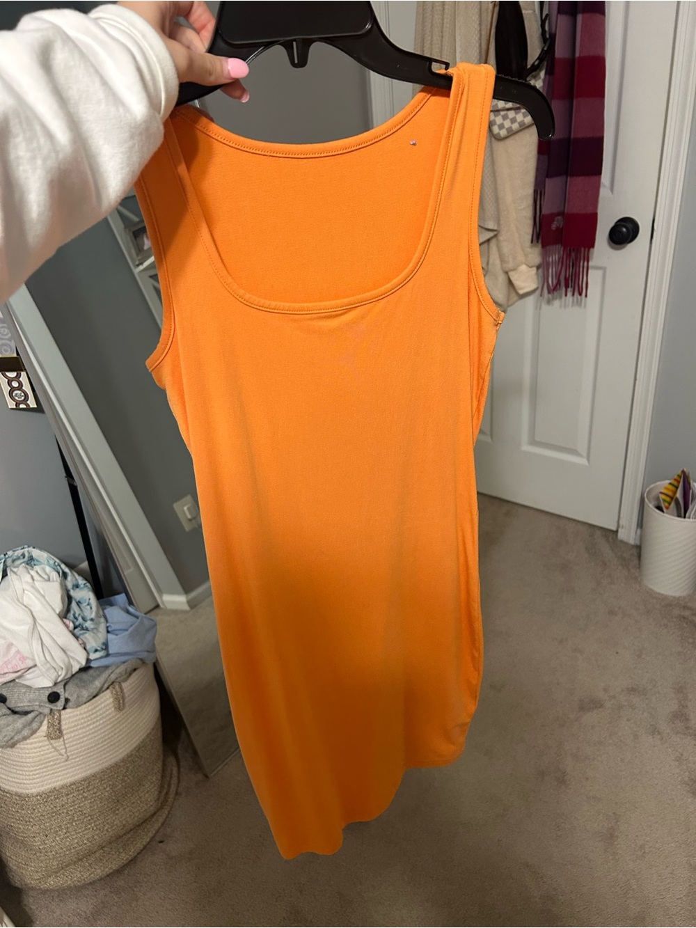 Amazon Orange Women's Sleeveless Tank Dress